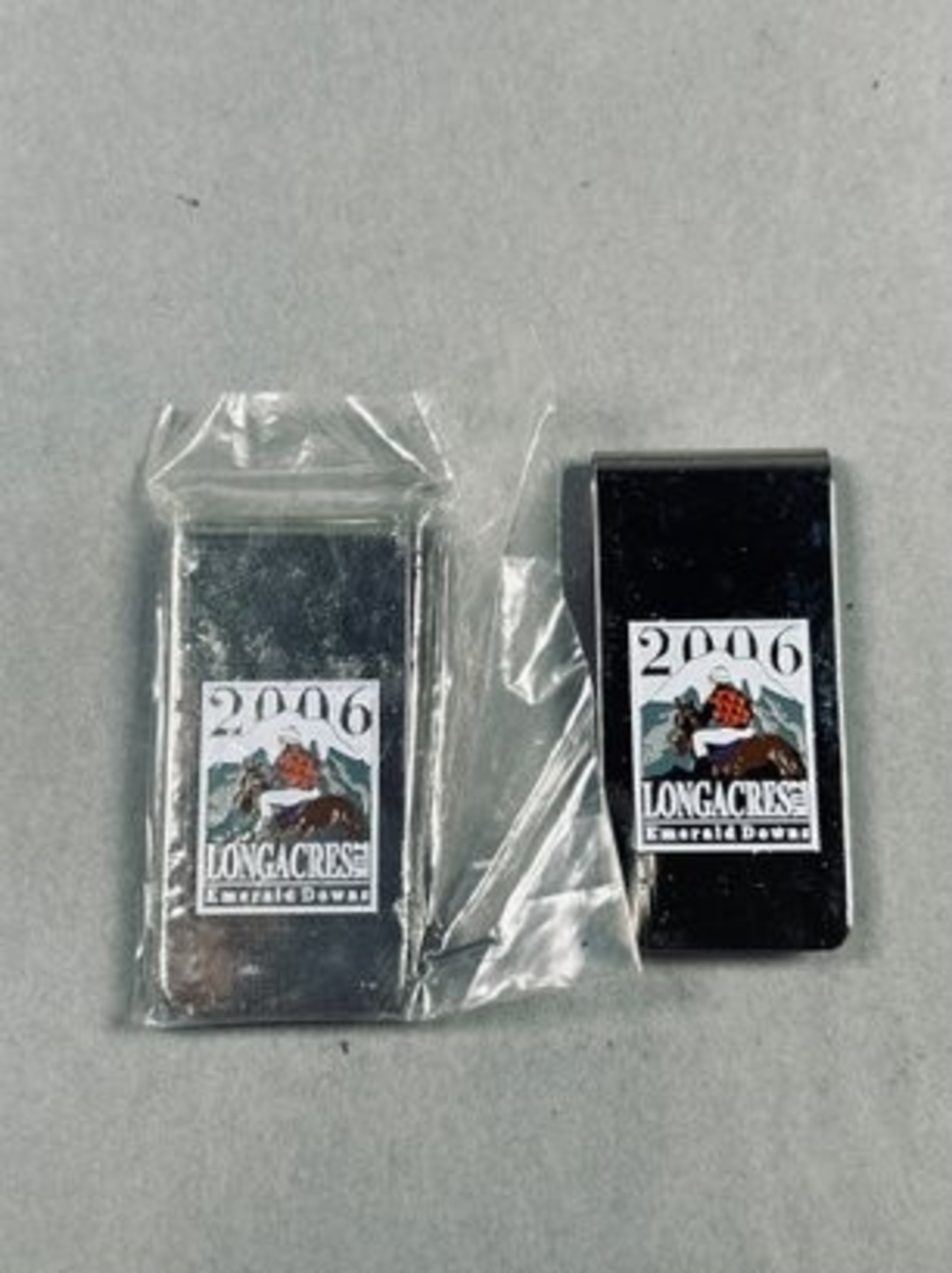 Pair Of 2006 Longacres/Emerald Downs Money Clips